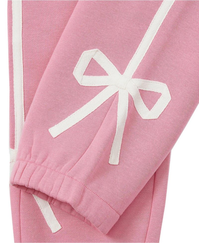 Girls Fleece Bow Joggers