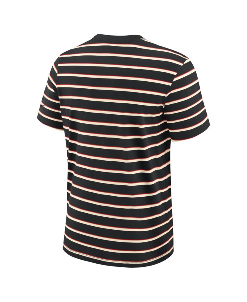 Men's Black Georgia Bulldogs Athletic Prep Legacy Summit Stripe T-Shirt