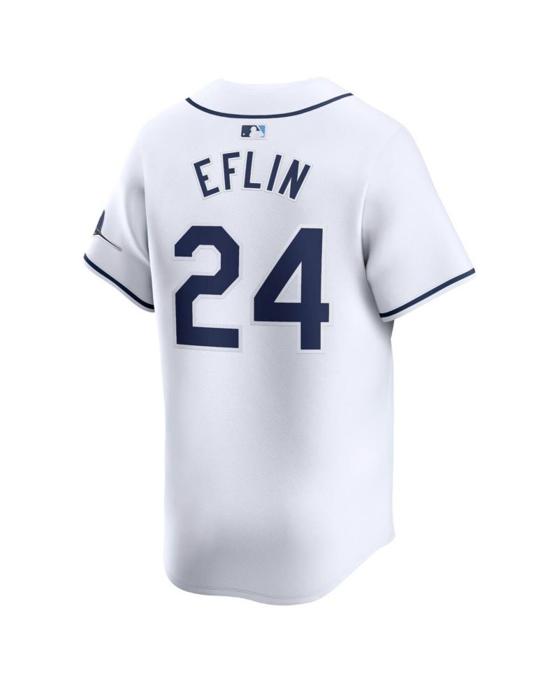 Men's Zach Eflin White Tampa Bay Rays Home Limited Player Jersey
