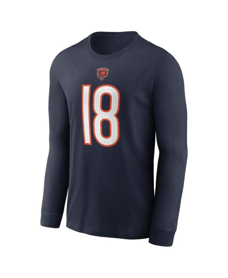 Men's Caleb Williams Chicago Bears Name & Number Long-Sleeve T-Shirt