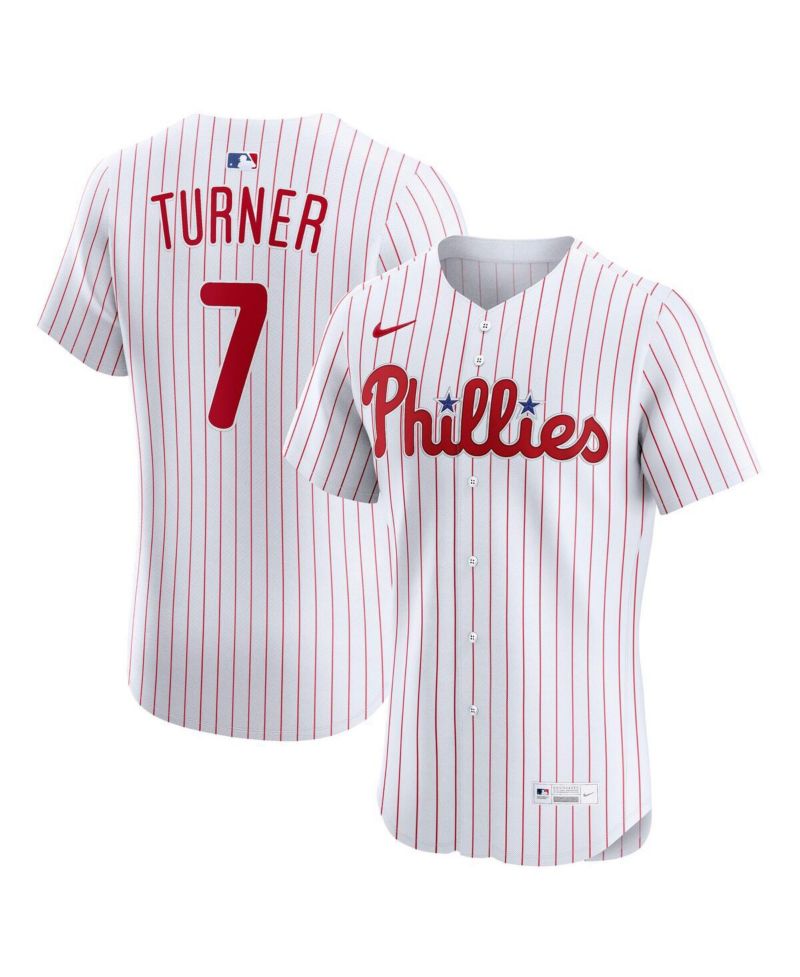 Men's Trea Turner White Philadelphia Phillies Home Elite Jersey