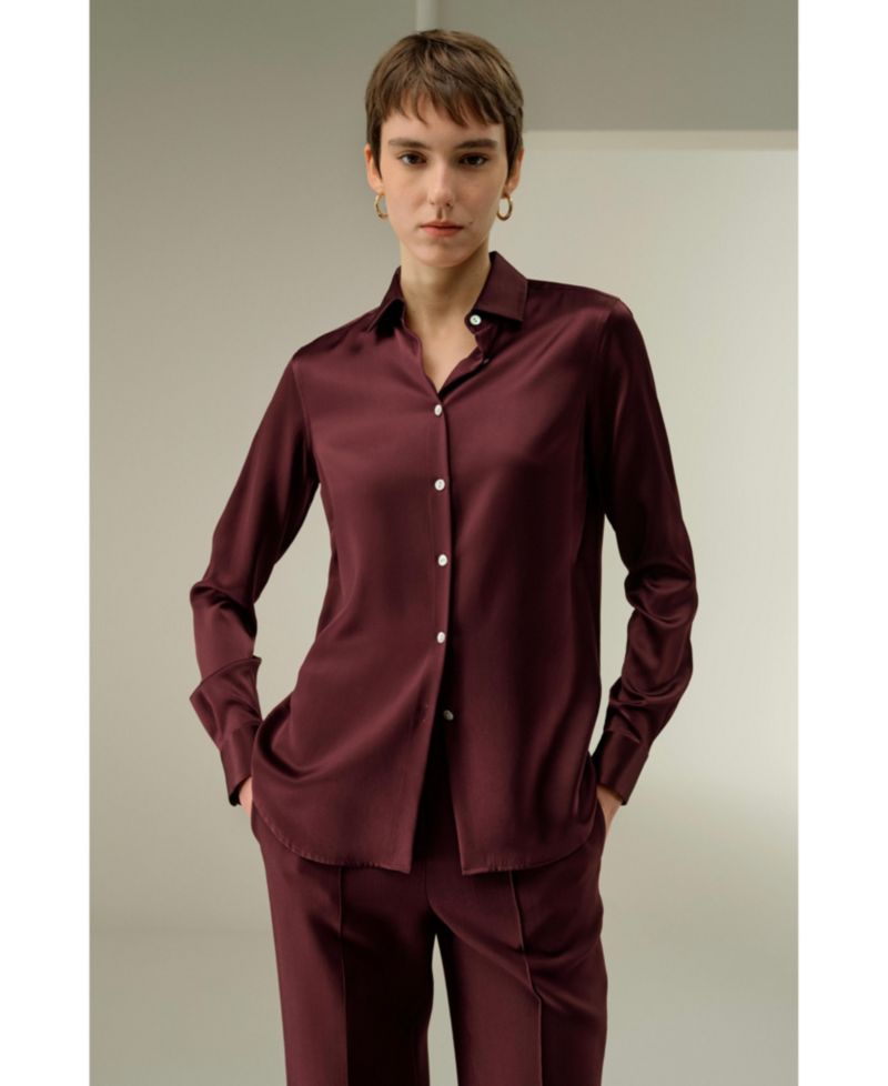 Women's Timeless Silk Charmeuse Button-Up Shirt