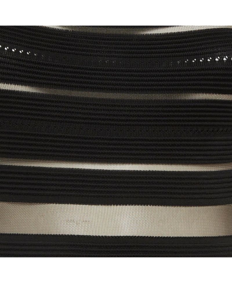 Women's Sheer Striped Off-Shoulder Mini Dress