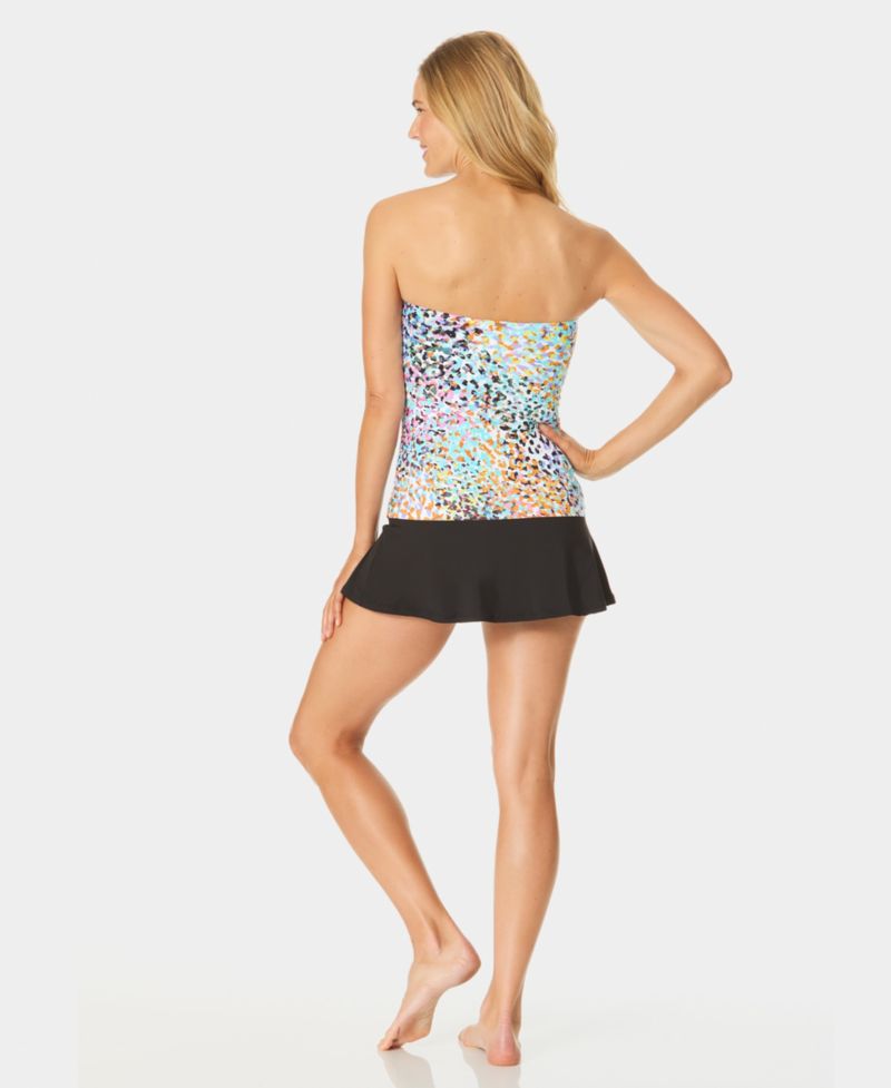 Women's Solid Soft Band Rock Swim Skort