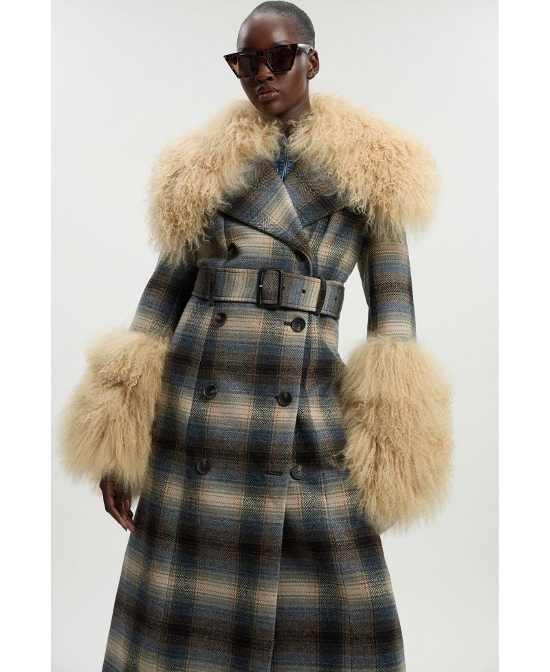 Women's Double Breasted Belted Midi Coat