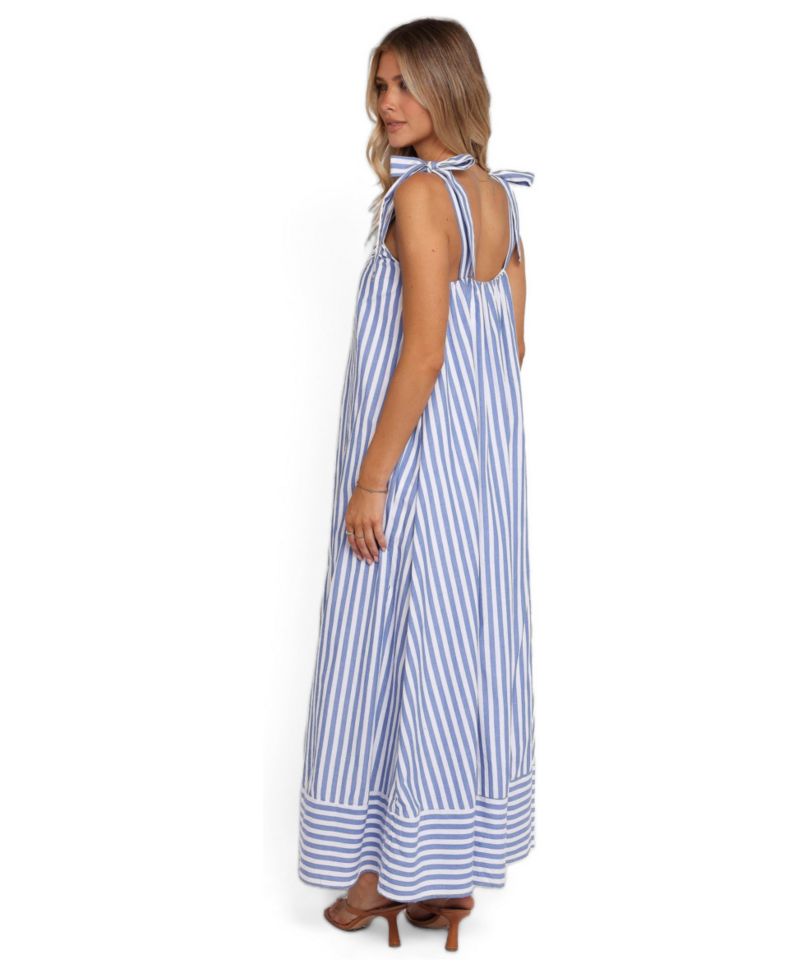 Women's Amber Maxi Square-Neckline Striped Dress