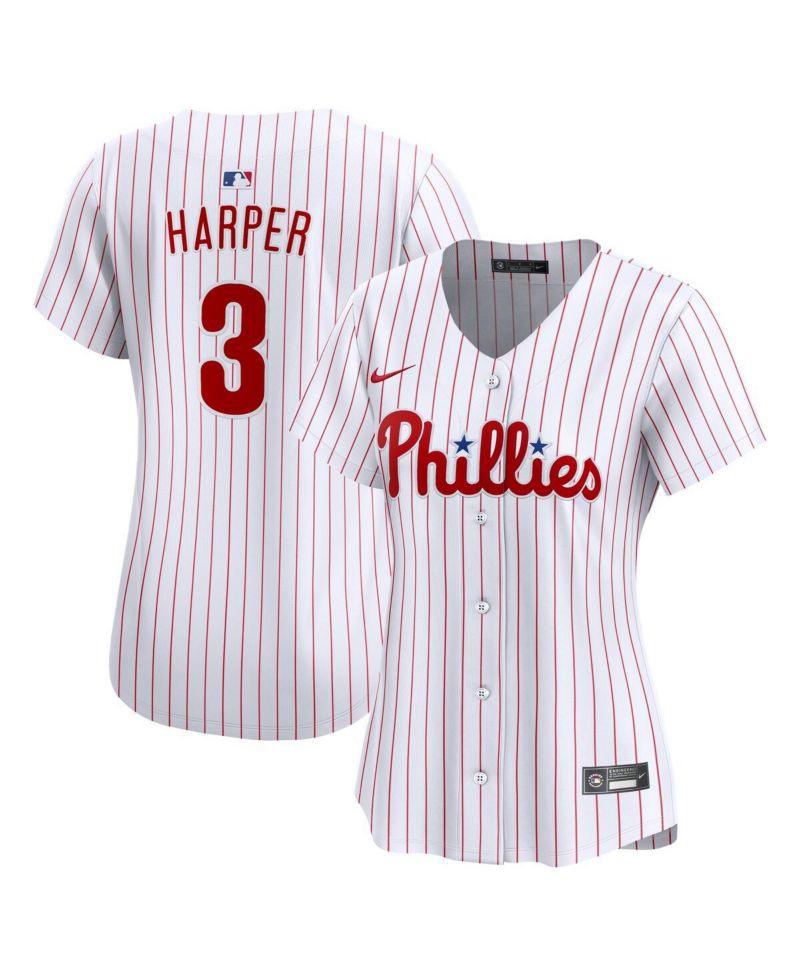 Women's Bryce Harper White Philadelphia Phillies Home Limited Jersey
