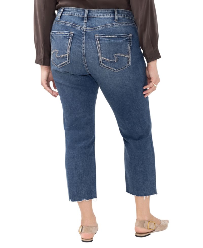 Plus Size Avery Straight Cropped Jeans
