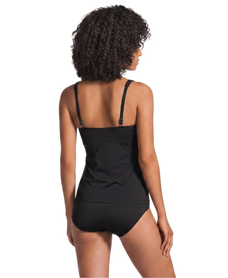 Women's Long Torso Sweetheart Wrap Underwire Tankini Top