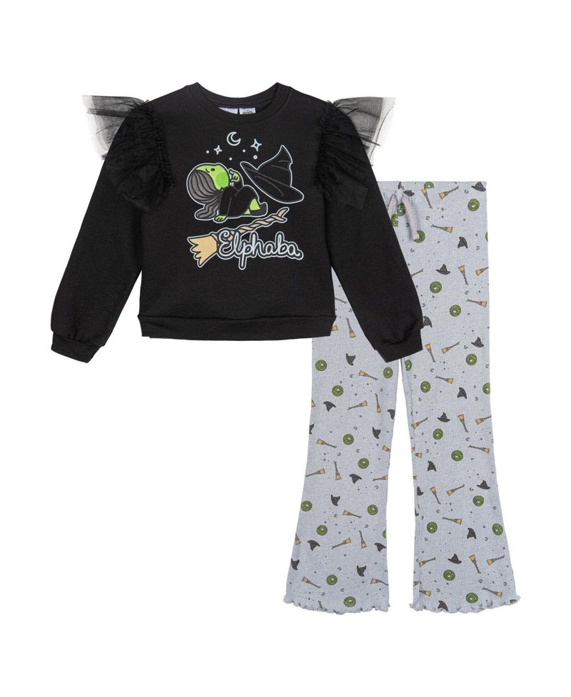 Girls' (5-16) 2-Piece Fleece Sweatshirt and Flare Leggings Set
