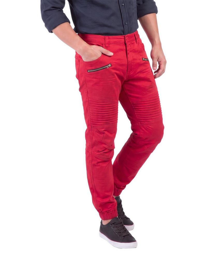 Men's Vibes Collection Moto Slim-Straight Jogger Pants