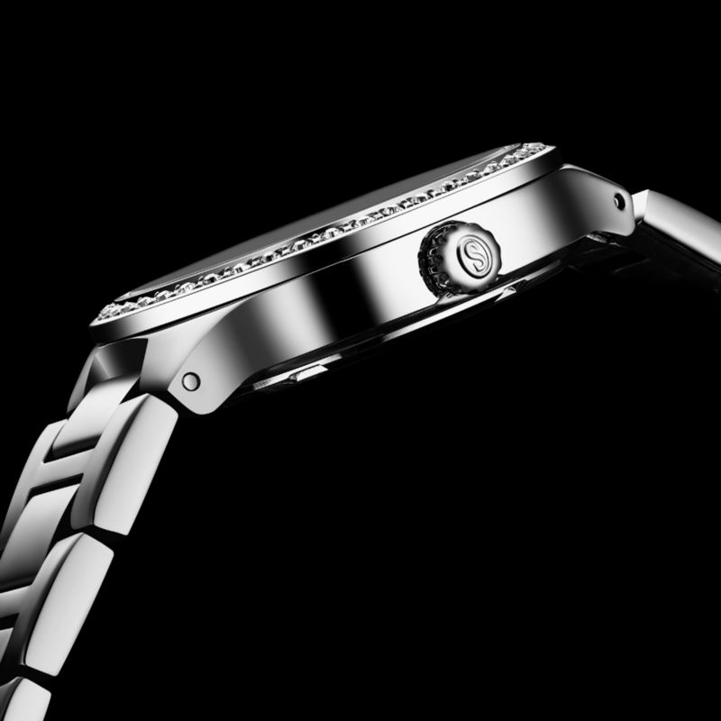 Women s Symphony 683 32mm Quartz Watch, Swarovski Crystal Bezel, Stainless Steel Bracelet, 50M Water Resistant