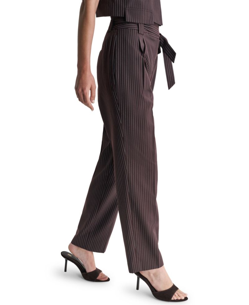 Women's High-Rise Wide-Leg Stripe Pants