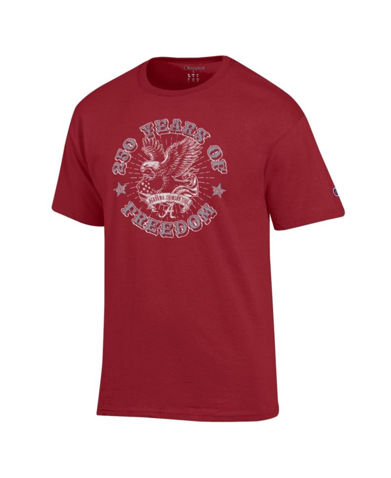 Men's Crimson Alabama Crimson Tide Americana 250 Years of Freedom Tonal T-Shirt