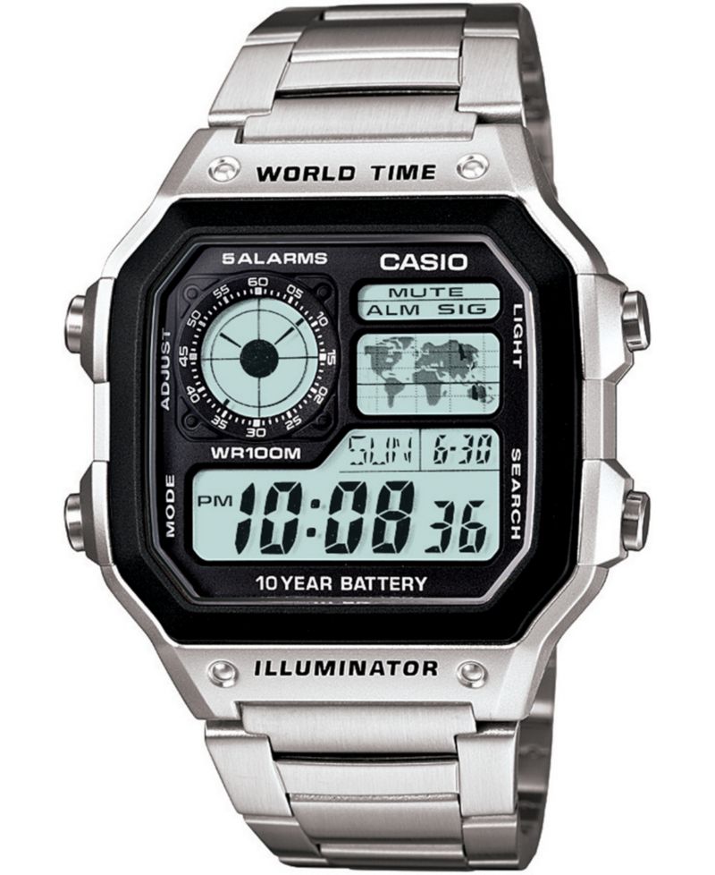 Unisex Digital Stainless Steel Bracelet Watch 39.5mm