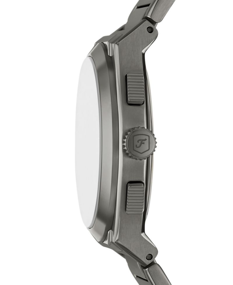 Men's Everett Chronograph Smoke Stainless Steel Watch, 44mm