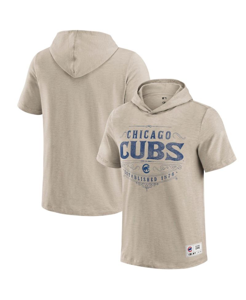Darius Rucker Collection by Men's Tan Chicago Cubs Hooded T-Shirt