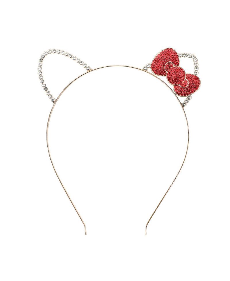 Ears and Bow Cosplay Glitzy Metal Headband