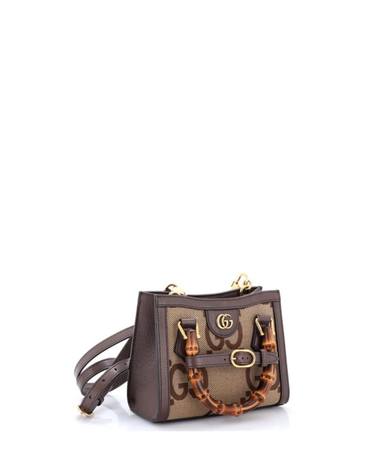 Mini Diana NM Bamboo Handle Tote Jumbo GG Canvas