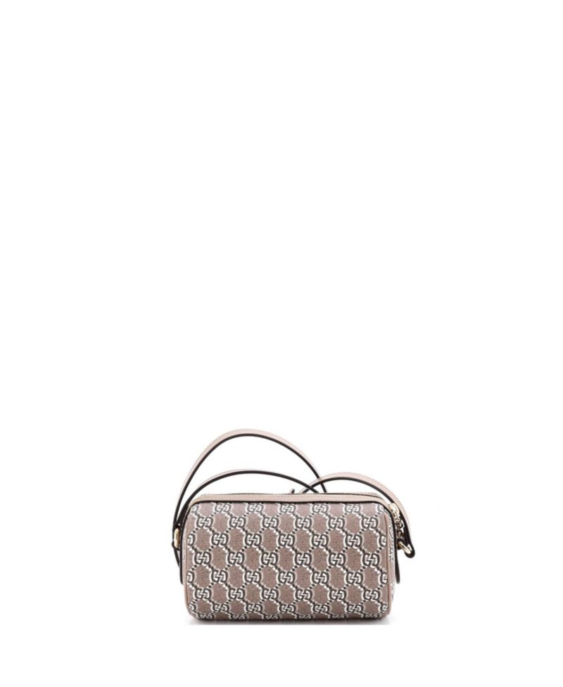 Mini Cylindrical Shoulder Bag GG Shadow Coated Canvas
