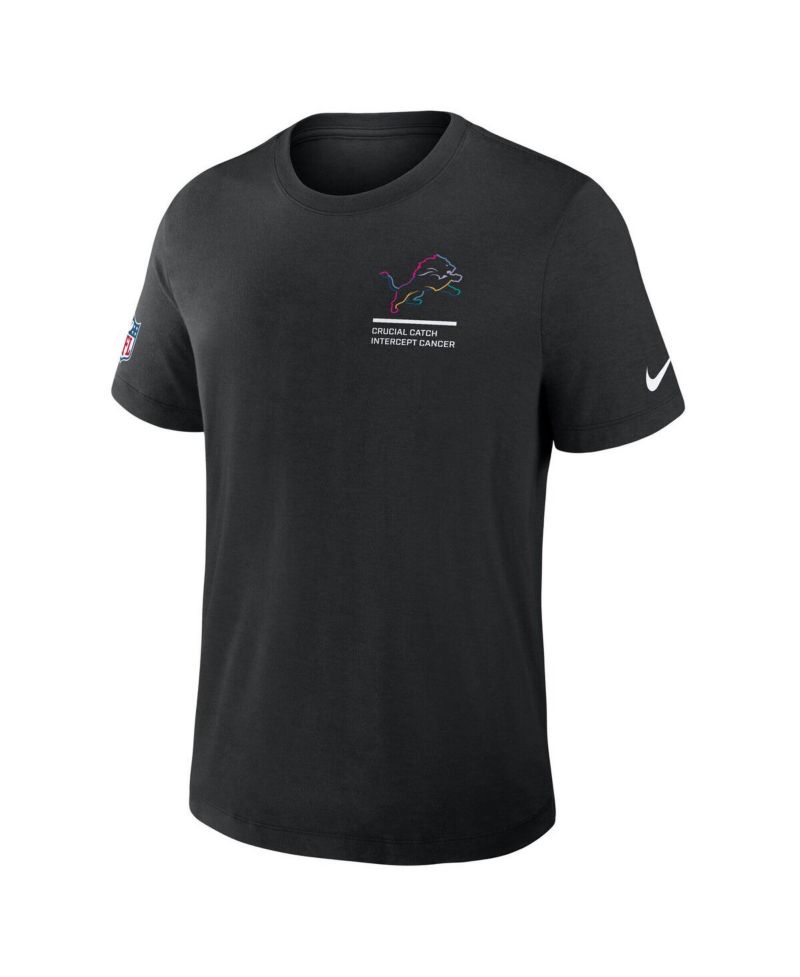 Men's Black Detroit Lions Tall 2025 NFL Crucial Catch Tri-Blend Dri-FIT T-Shirt