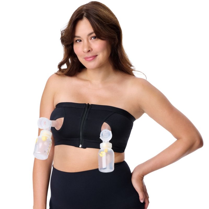 Maternity Motherhood Seamless Front Close Nursing and Hands-Free Pumping Bandeau Bra