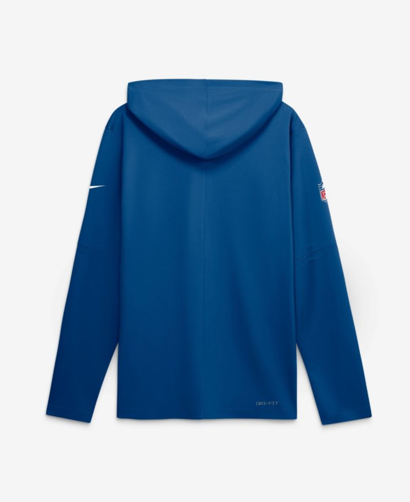 Men's Royal Indianapolis Colts Sideline Lightweight Long Sleeve Hooded Dri-FIT T-Shirt