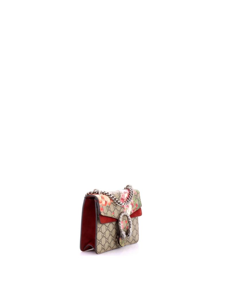 Mini Dionysus Bag Blooms Print GG Coated Canvas