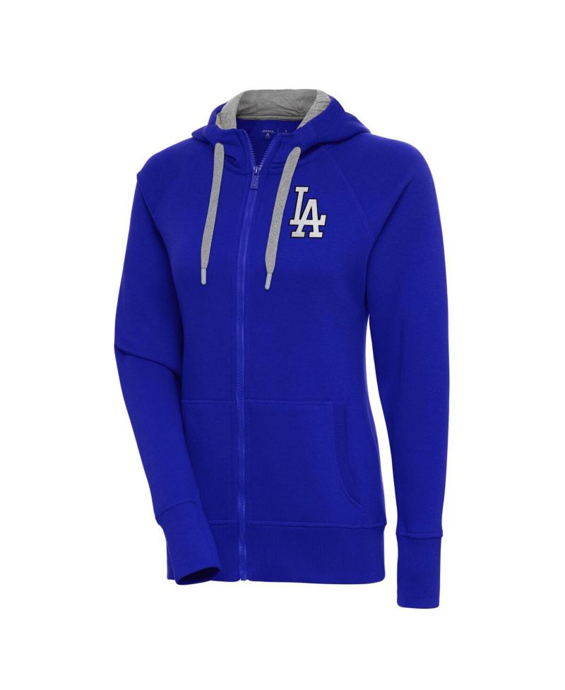 Women's Royal Los Angeles Dodgers Brushed Metallic Victory Full-Zip Hoodie Jacket