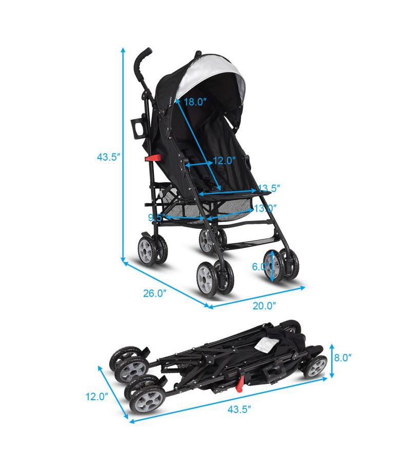 Boys Folding Lightweight Umbrella Travel Stroller