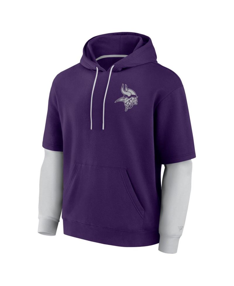 Men's and Women's Purple Minnesota Vikings Sleek Elements Pullover Hoodie