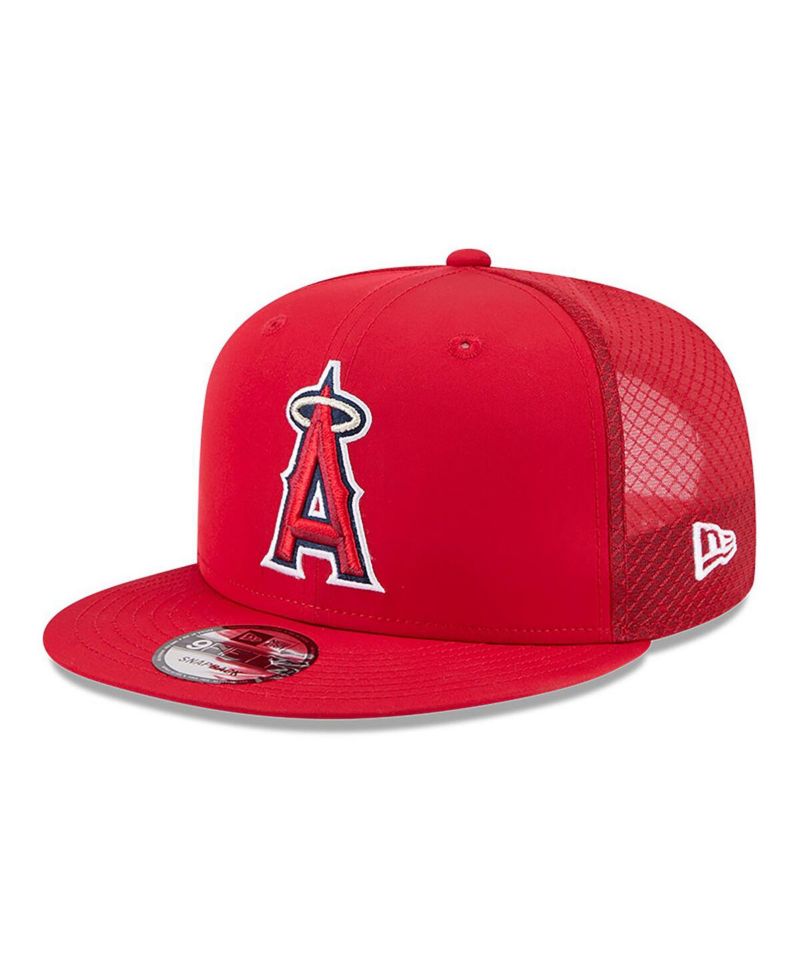 Men's Red Los Angeles Angels 2026 Batting Practice 9FIFTY Snapback Hat