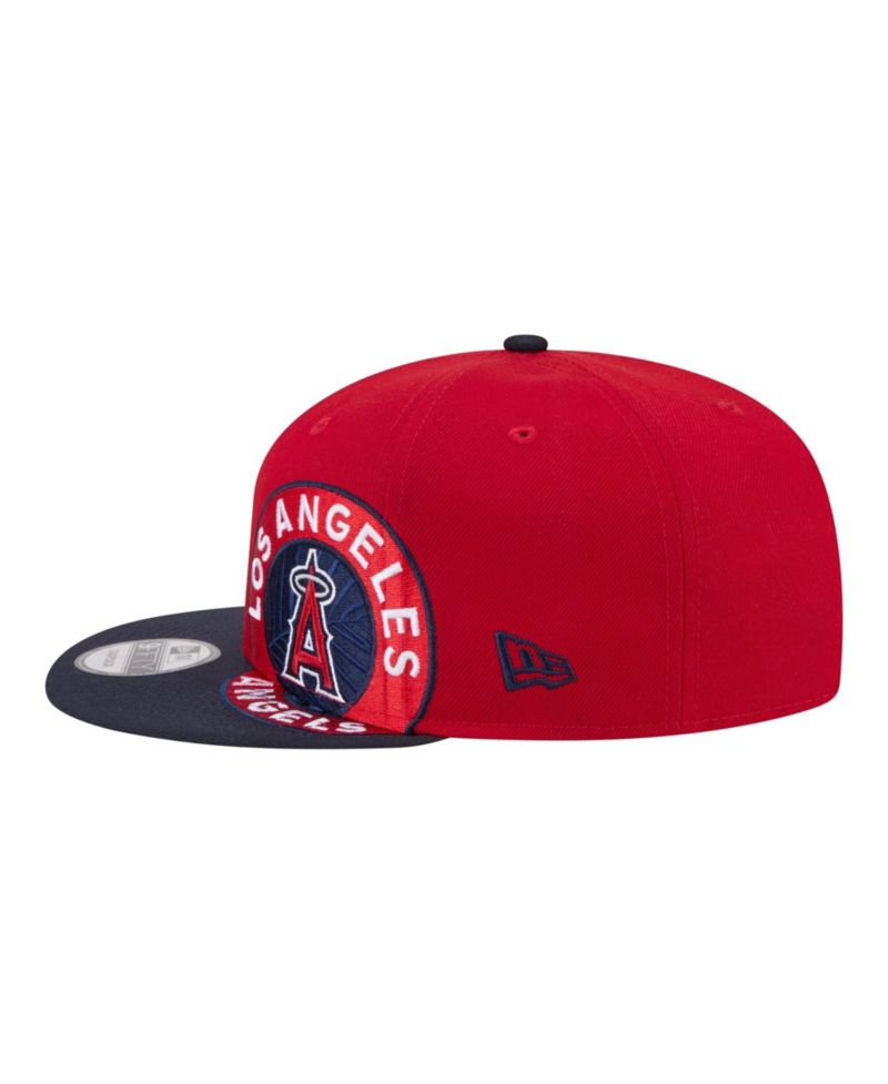 Men's Red/Navy Los Angeles Angels Stretched Two-Tone 9FIFTY Adjustable Hat
