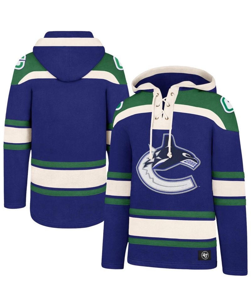Men's Royal Vancouver Canucks Superior Lacer Pullover Hoodie