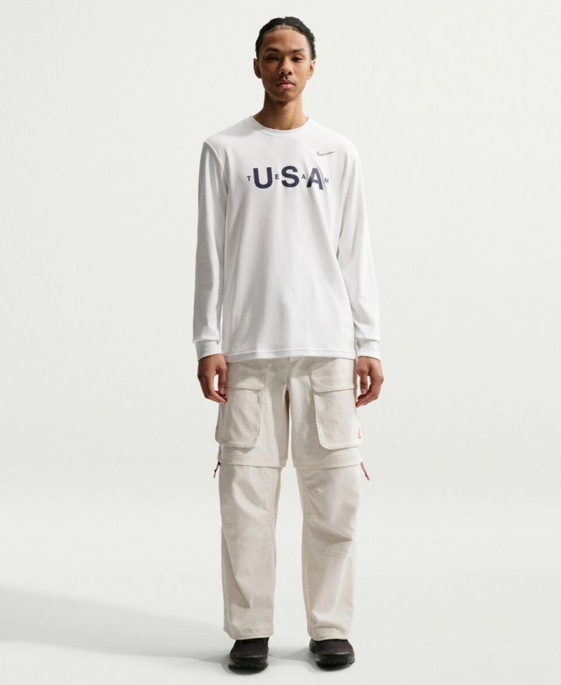 Men's ACG White Dri-FIT Primary Logo Long Sleeve T-Shirt