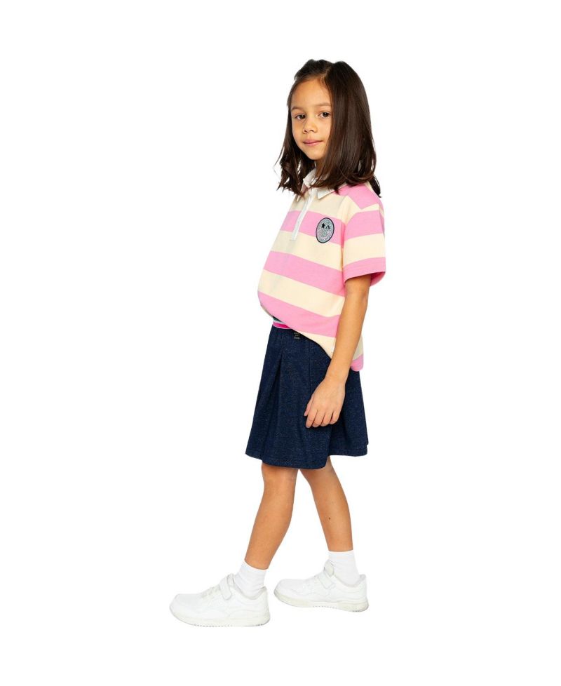 Little and Big Girl 6 - 14 Polo Top Stripes