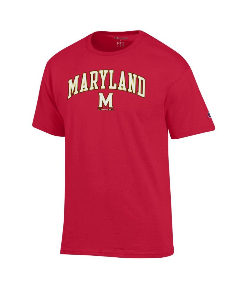 Men's Red Maryland Terrapins Arch Over Logo T-Shirt