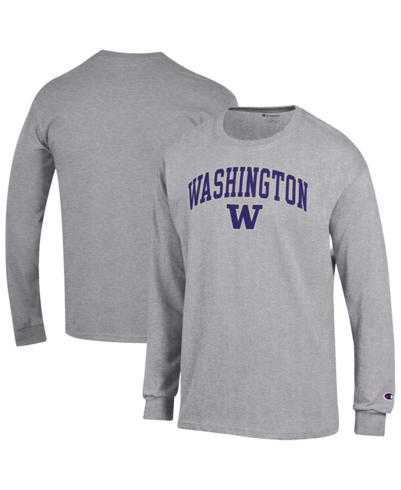 Men's Purple Washington Huskies Arch Over Logo Long Sleeve T-Shirt