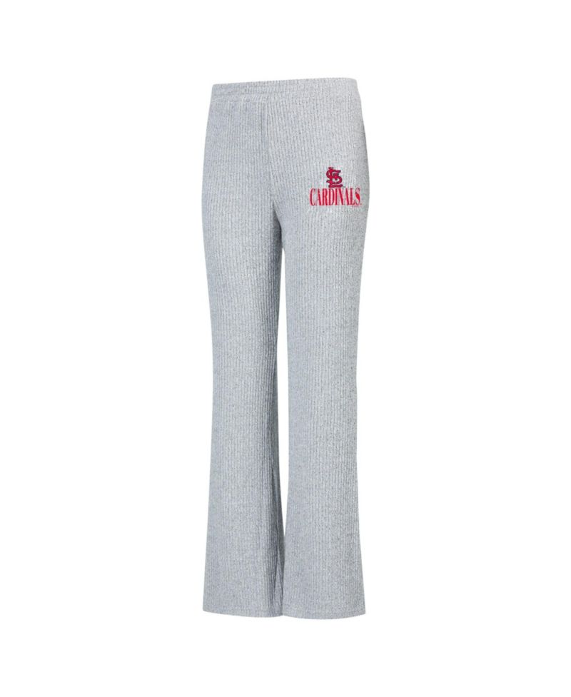 Women's Gray St. Louis Cardinals Juniper Rib Knit Flare Sleep Pants