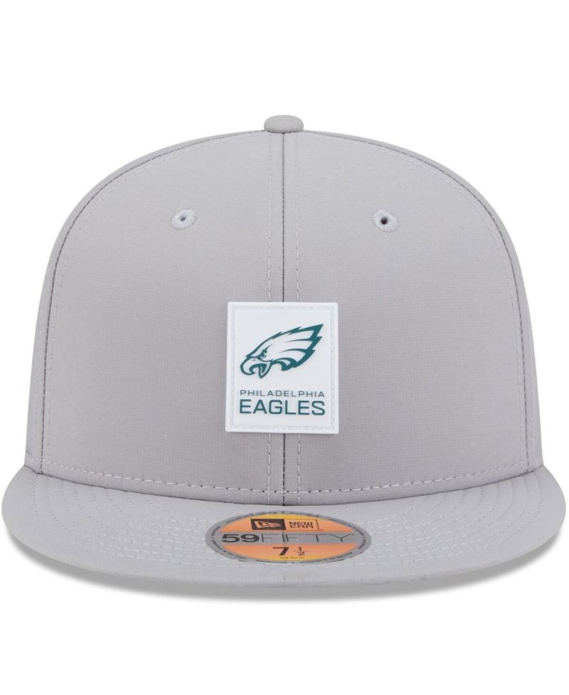 Men's Gray Philadelphia Eagles 2025 Sideline 59FIFTY Fitted Hat