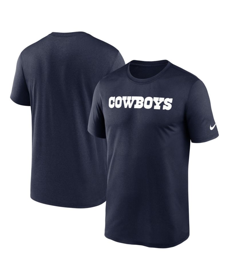 Men's Navy Dallas Cowboys Primetime Legend Wordmark Dri-FIT T-Shirt