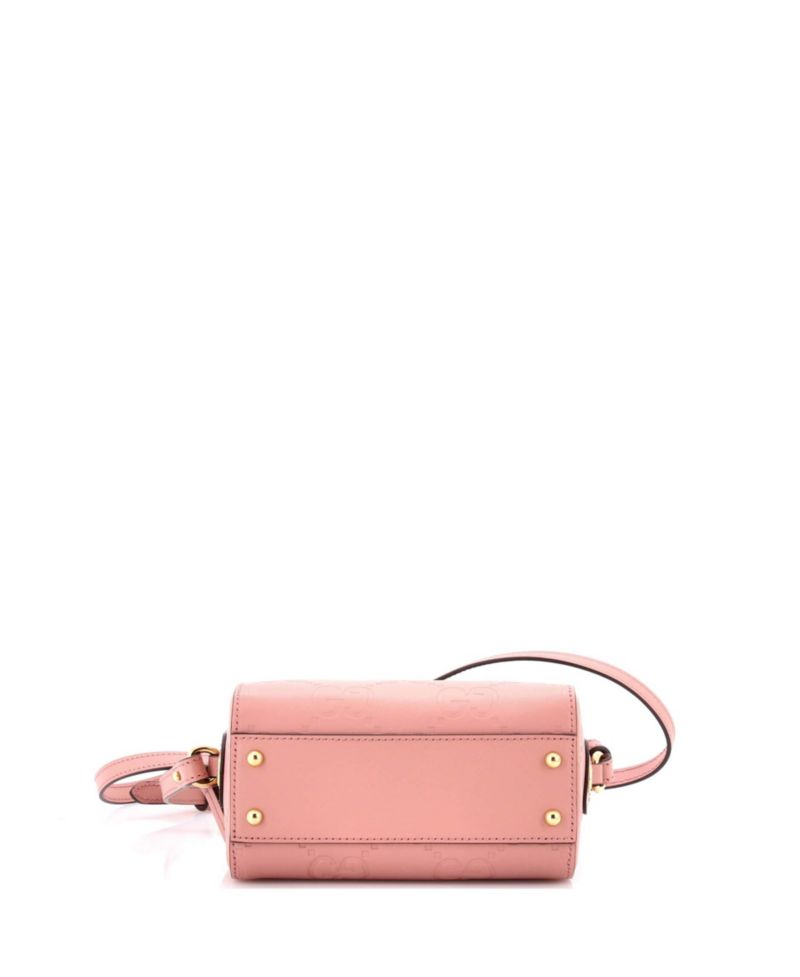 Super Mini Convertible Boston Bag Jumbo GG Embossed Leather