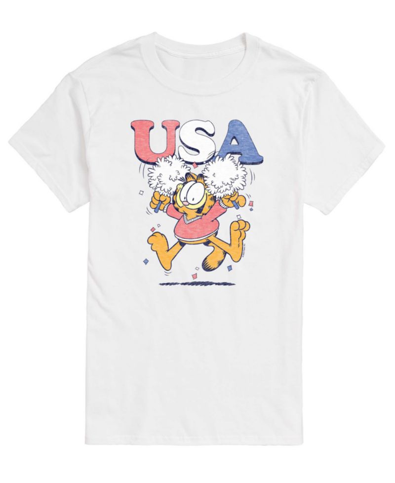 Men's Garfield USA Cheer Short-Sleeve Graphic T-Shirt