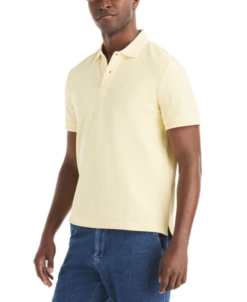 Men's Herringbone Short-Sleeve Polo Shirt