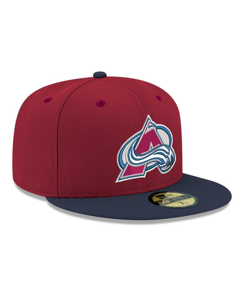Men's Burgundy Colorado Avalanche Core Logo Two-Tone 59FIFTY Fitted Hat
