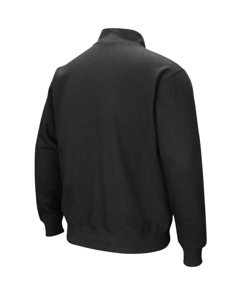Men's Black Iowa Hawkeyes Big and Tall Tortugas Quarter-Zip Jacket