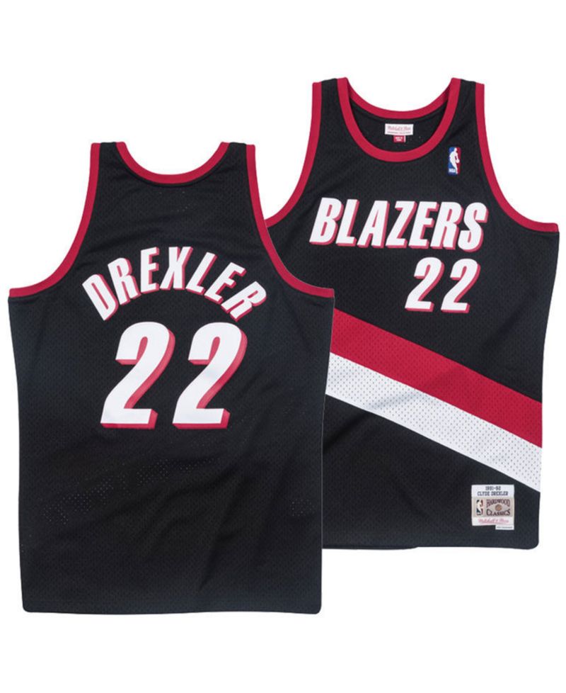 Big Boys Clyde Drexler Portland Trail Blazers Hardwood Classic Swingman Jersey