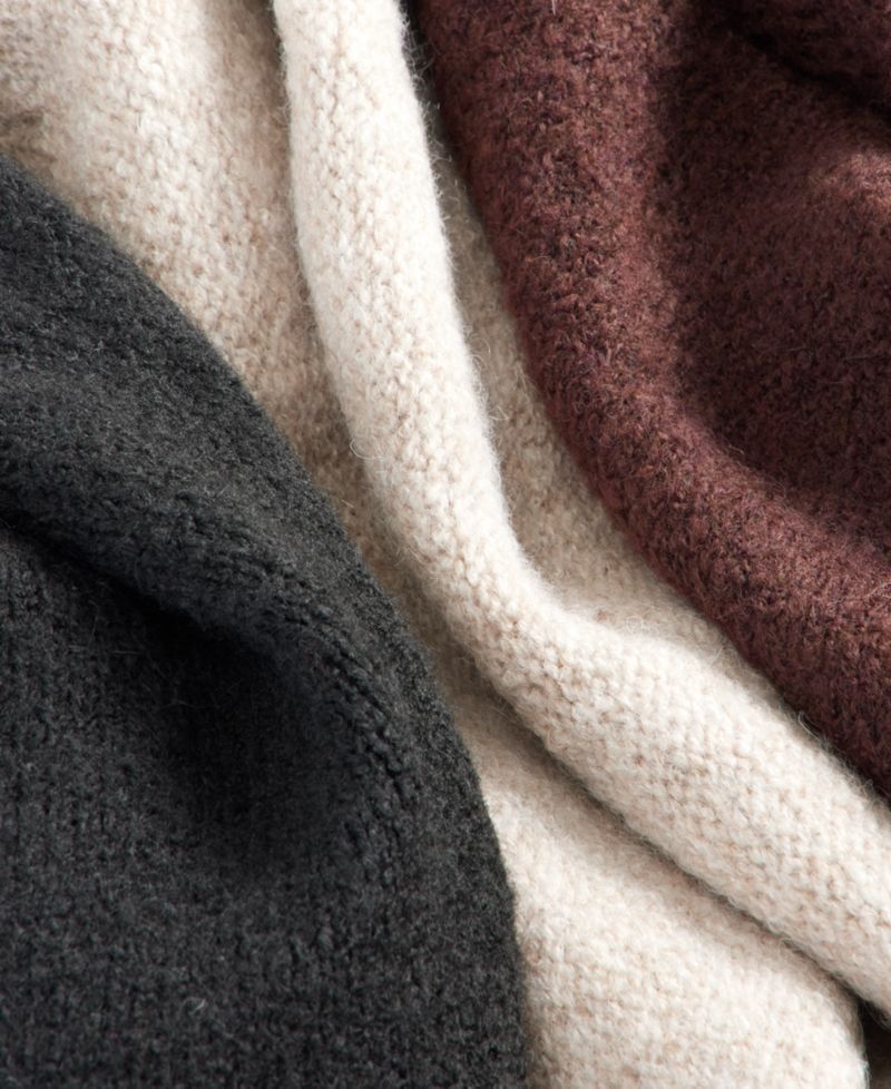 Women's Knit Twisted Faux-Fur-Trim Wrap