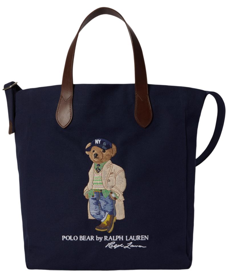 Men's Polo Bear Canvas Shopper Tote