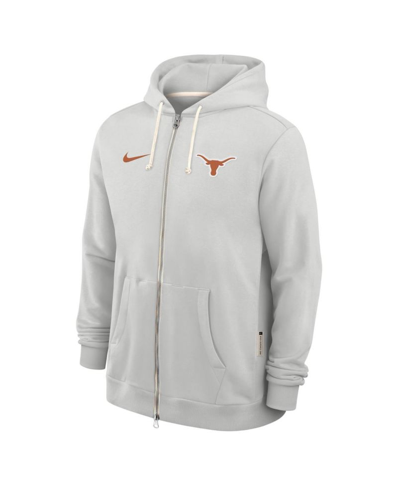 Men's Gray Texas Longhorns 2025 Sideline Standard Issue Dri-FIT Full-Zip Hoodie